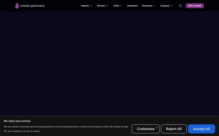 Screenshot of curatepartners.com
