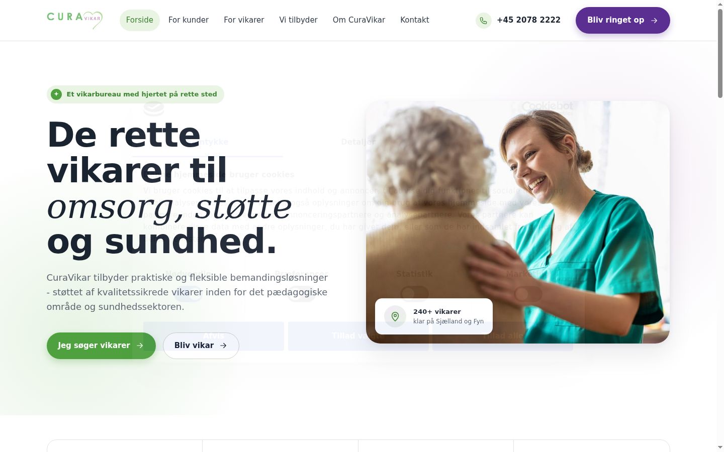 Screenshot van de toestemmingsbanner zoals getoond vóór enige interactie