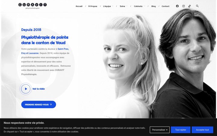 Screenshot of curavit.ch