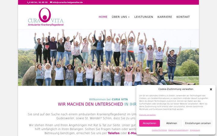 Screenshot of curavita-helgamalter.de