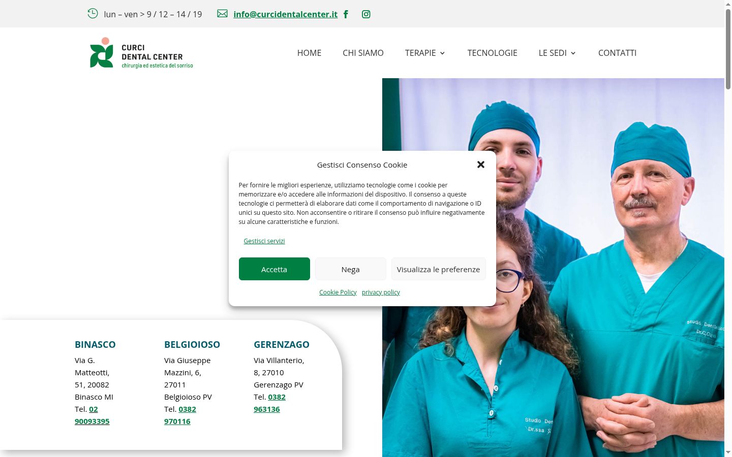 Captura de pantalla del banner de consentimiento mostrado antes de cualquier interacción