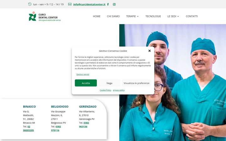 Screenshot von curcidentalcenter.it