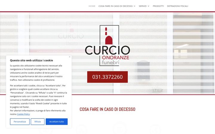 Screenshot of curcionoranzefunebri.com