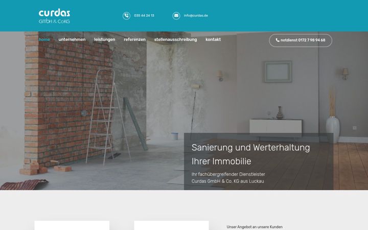 Screenshot of curdas-luckau.de