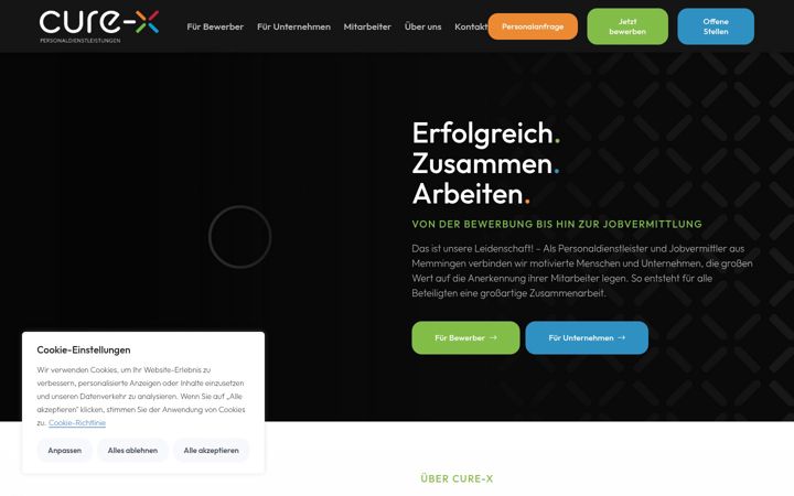 Screenshot of cure-x.de