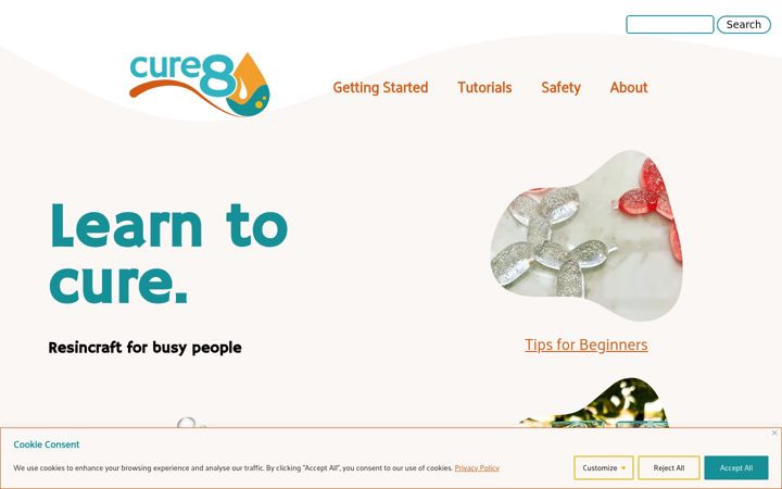 Screenshot of cure8.uk