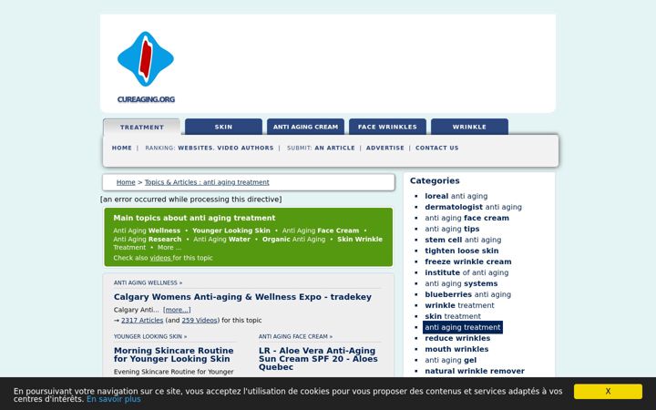 Screenshot of cureaging.org