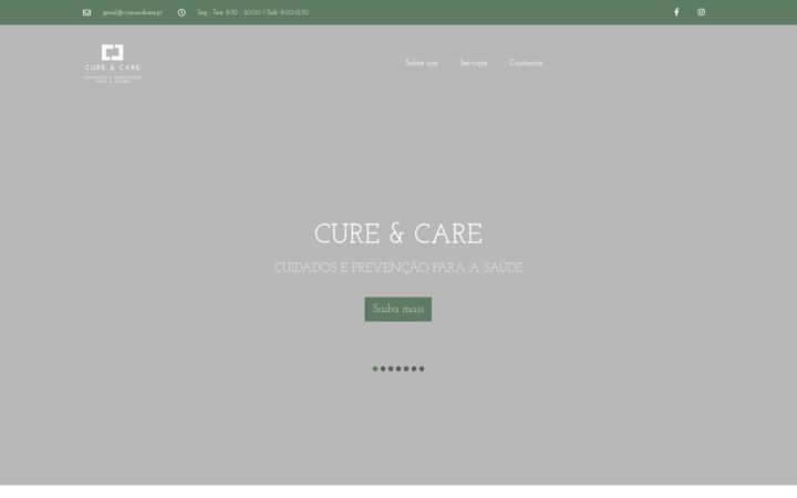 Screenshot of cureandcare.pt