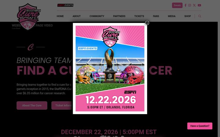 Screenshot of curebowl.com