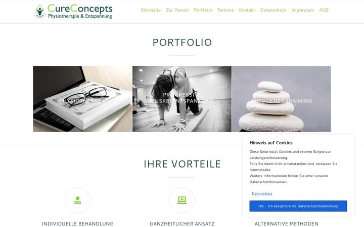 Screenshot of cureconcepts.eu