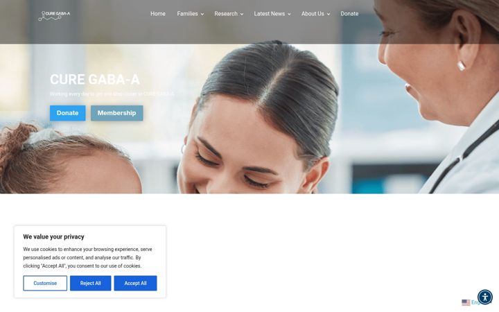 Screenshot του curegabaa.org