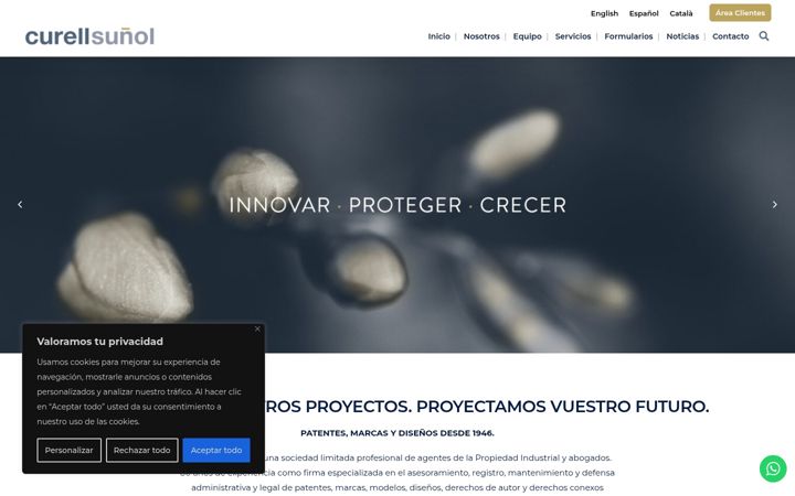 Screenshot of curell.com