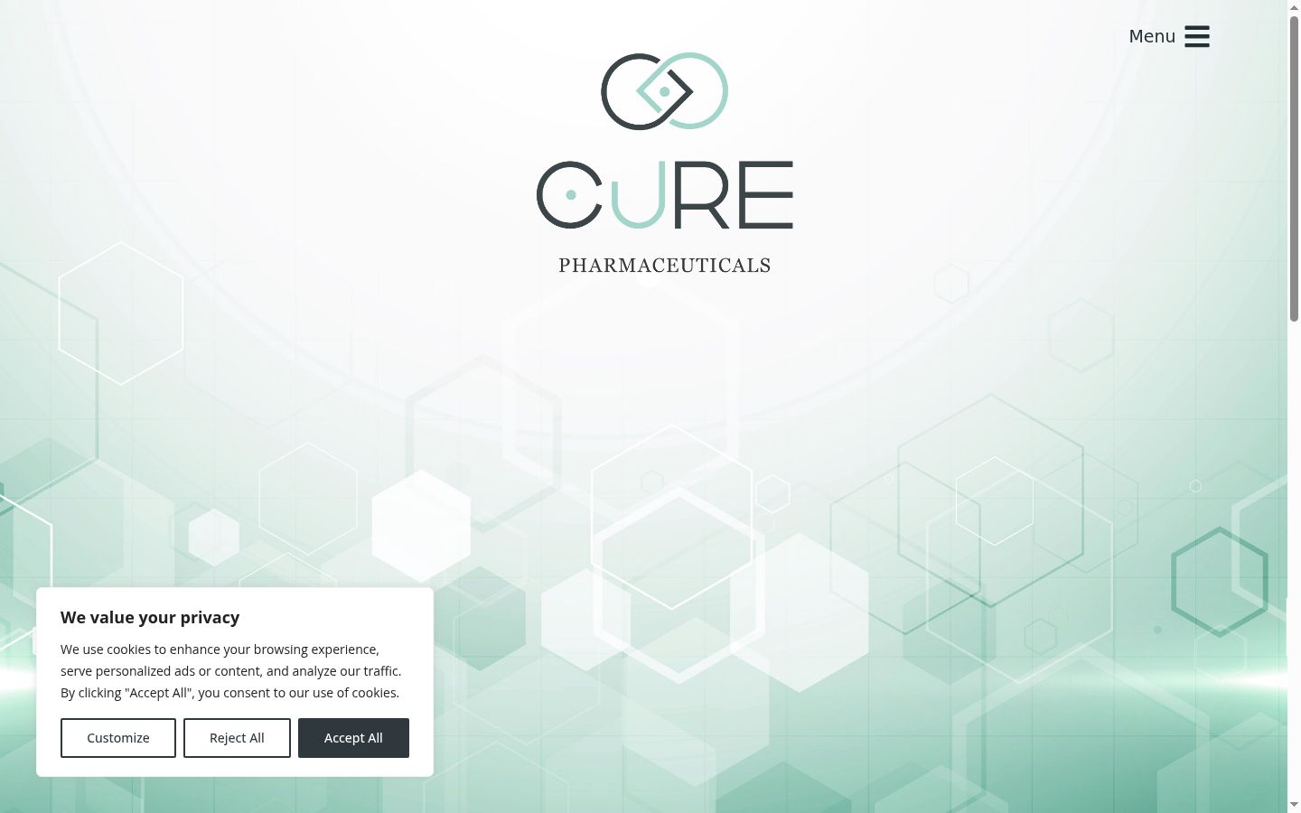 Captura de ecrã do banner de consentimento apresentado antes de qualquer interação
