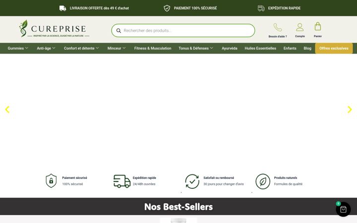 Screenshot of cureprise.com