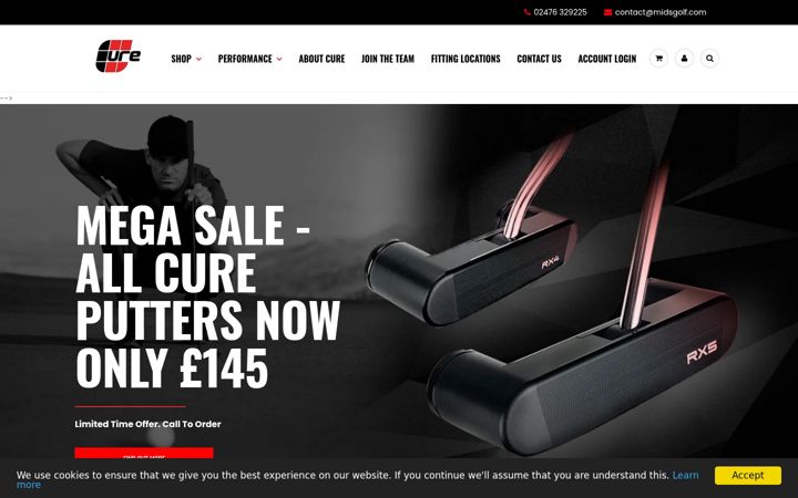 Screenshot of cureputters.co.uk