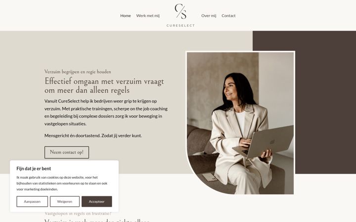 Screenshot of cureselect.nl