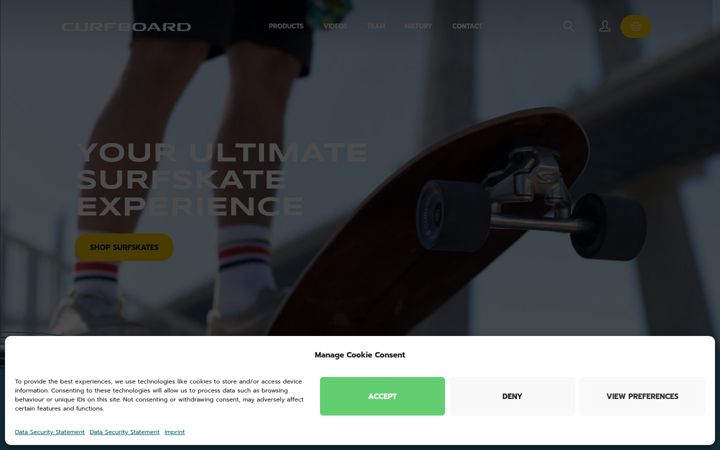 Screenshot of curfboard.com