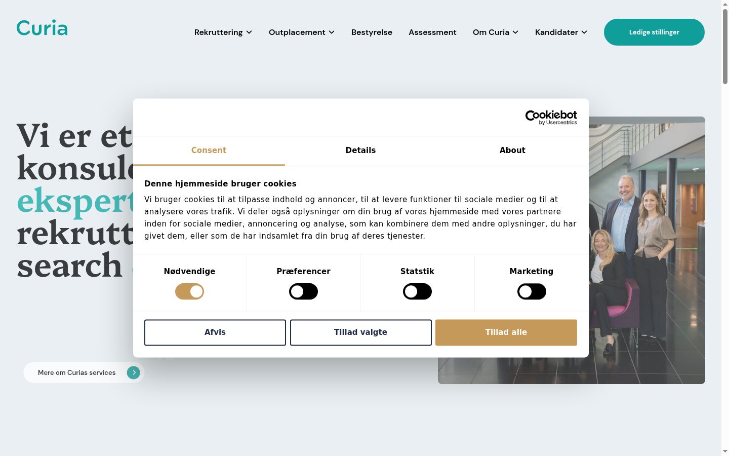 Screenshot tal-banner tal-kunsens muri qabel kwalunkwe interazzjoni