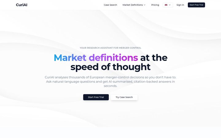 Screenshot of curiai.com