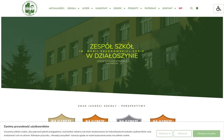 Screenshot of curie.pl