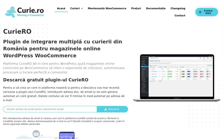 Screenshot di curie.ro