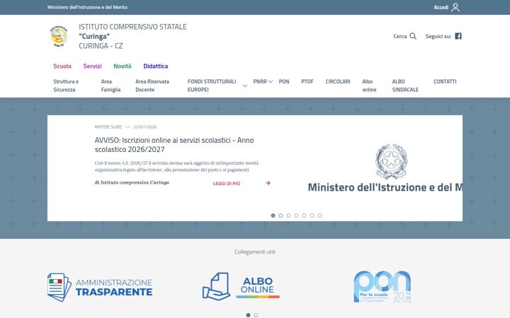 Screenshot von curingascuola.it