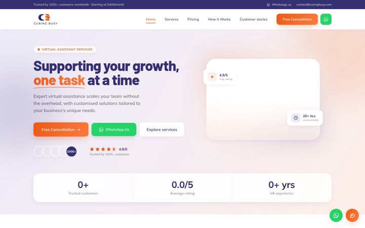 Screenshot of curingbusy.com