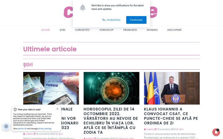 Screenshot of curioase.ro