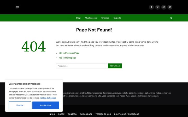 Screenshot of curiosidadesgerais.com.br