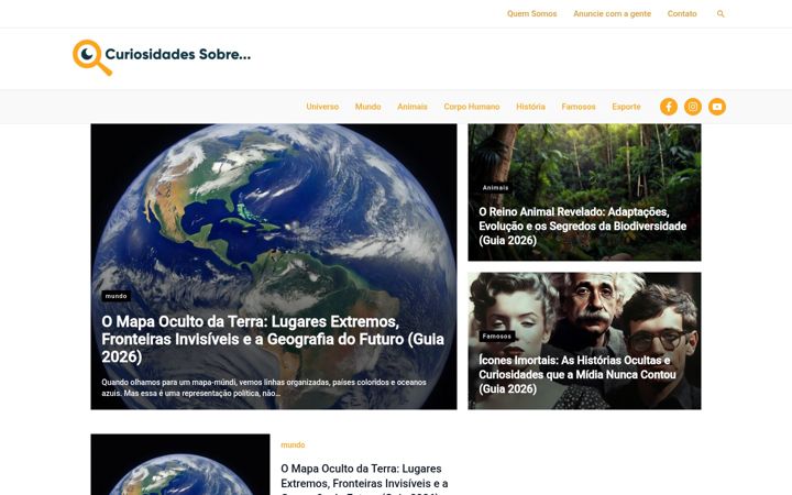 Screenshot of curiosidadessobre.com.br