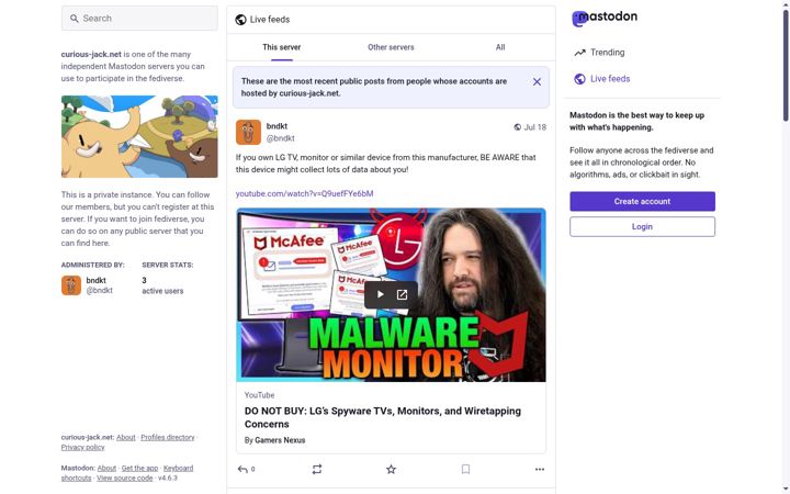Screenshot of curious-jack.net