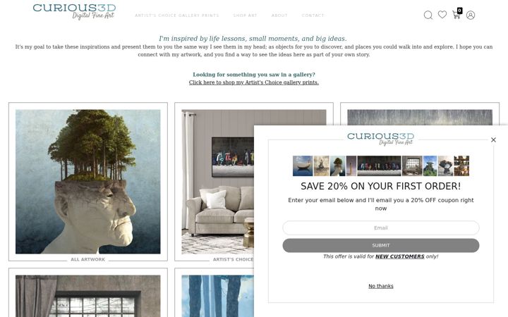 Screenshot of curious3d.com