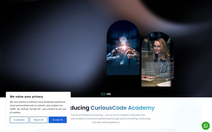 Screenshot of curiouscodetech.com