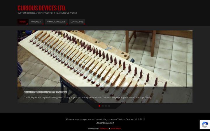 Screenshot di curiousdevices.co.uk