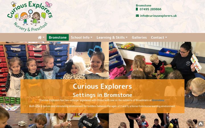 Screenshot of curiousexplorers.uk