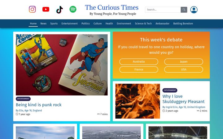 Screenshot of curioustimes.co.uk