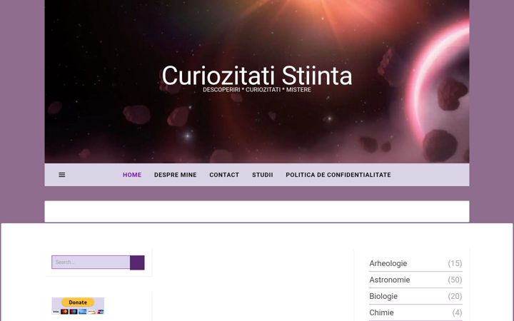 Screenshot of curiozitatistiinta.ro