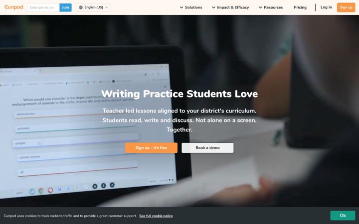 Screenshot of curipod.com