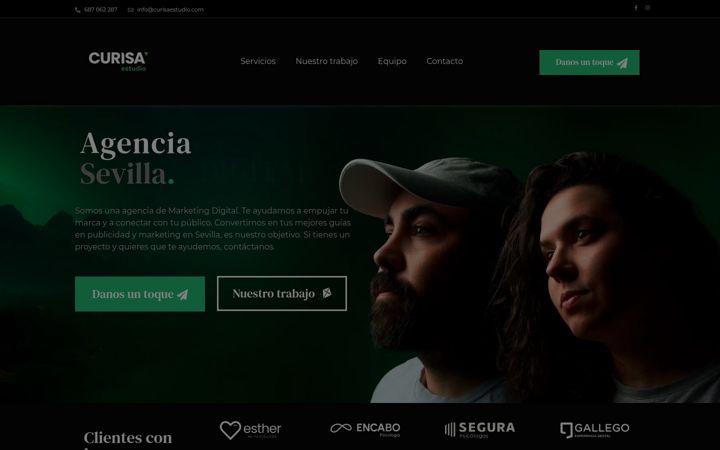 Screenshot of curisaestudio.com
