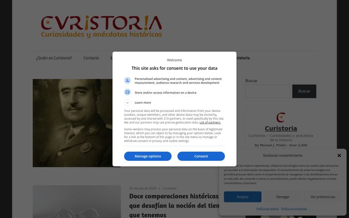 Screenshot of curistoria.com
