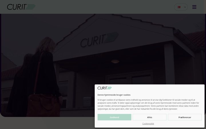 Screenshot of curit.dk