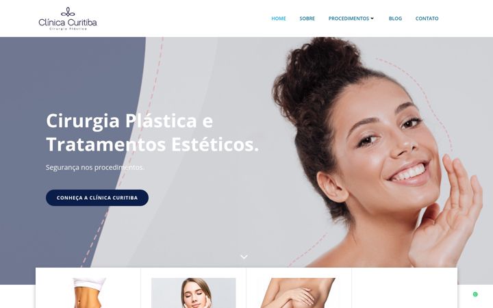 Screenshot of curitibacirurgiaplastica.com.br