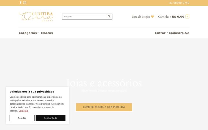 Screenshot of curitibaourooutlet.com.br