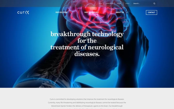 Screenshot of curix-health.com