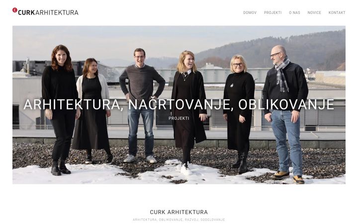 Screenshot von curkarhitektura.si