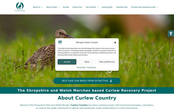 Screenshot of curlewcountry.org