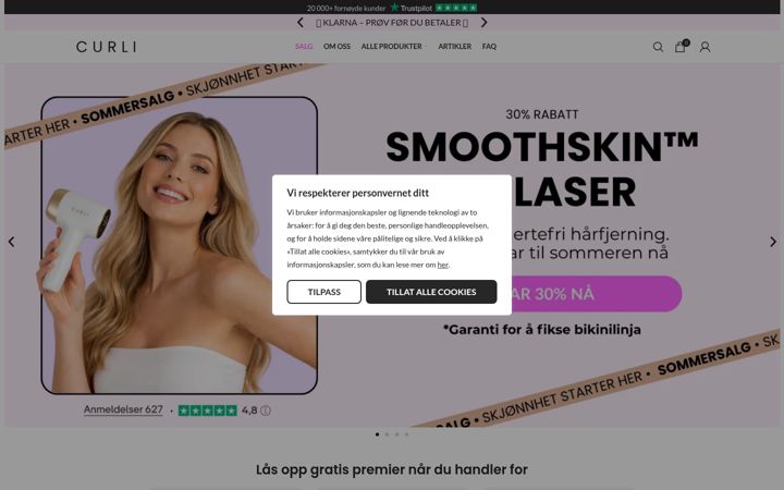 Snímek obrazovky curli.no