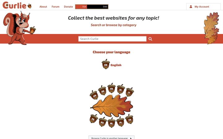 Screenshot of curlie.org