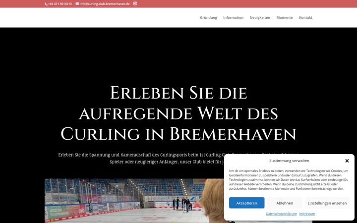 Screenshot of curling-club-bremerhaven.de