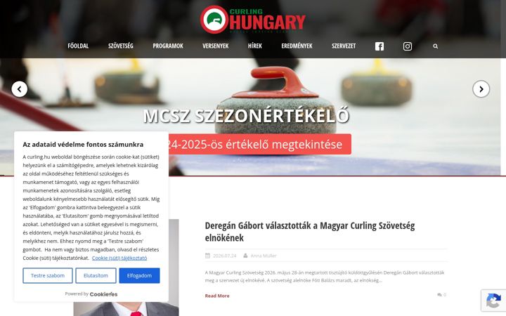 Screenshot of curling.hu